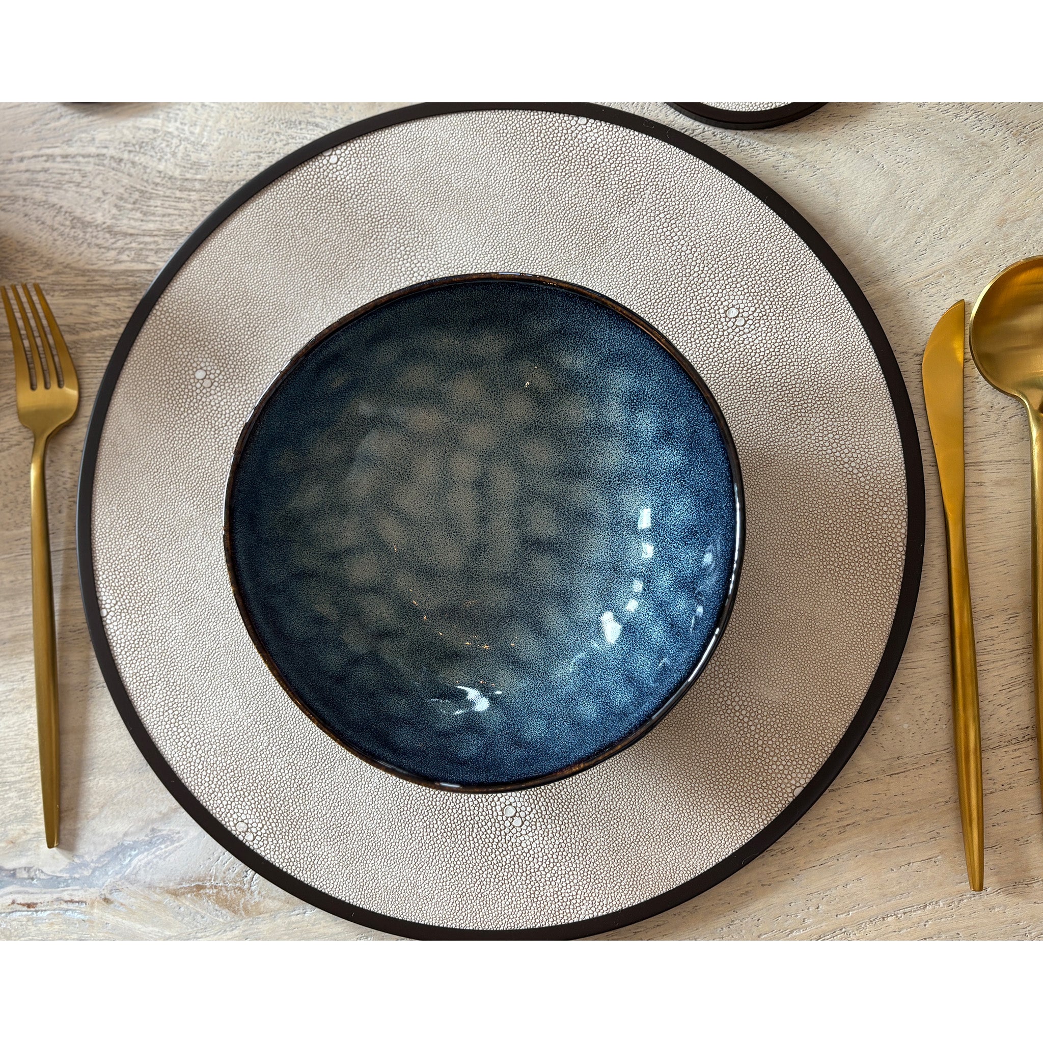 Stoneware Blue Bowls - Set of 4